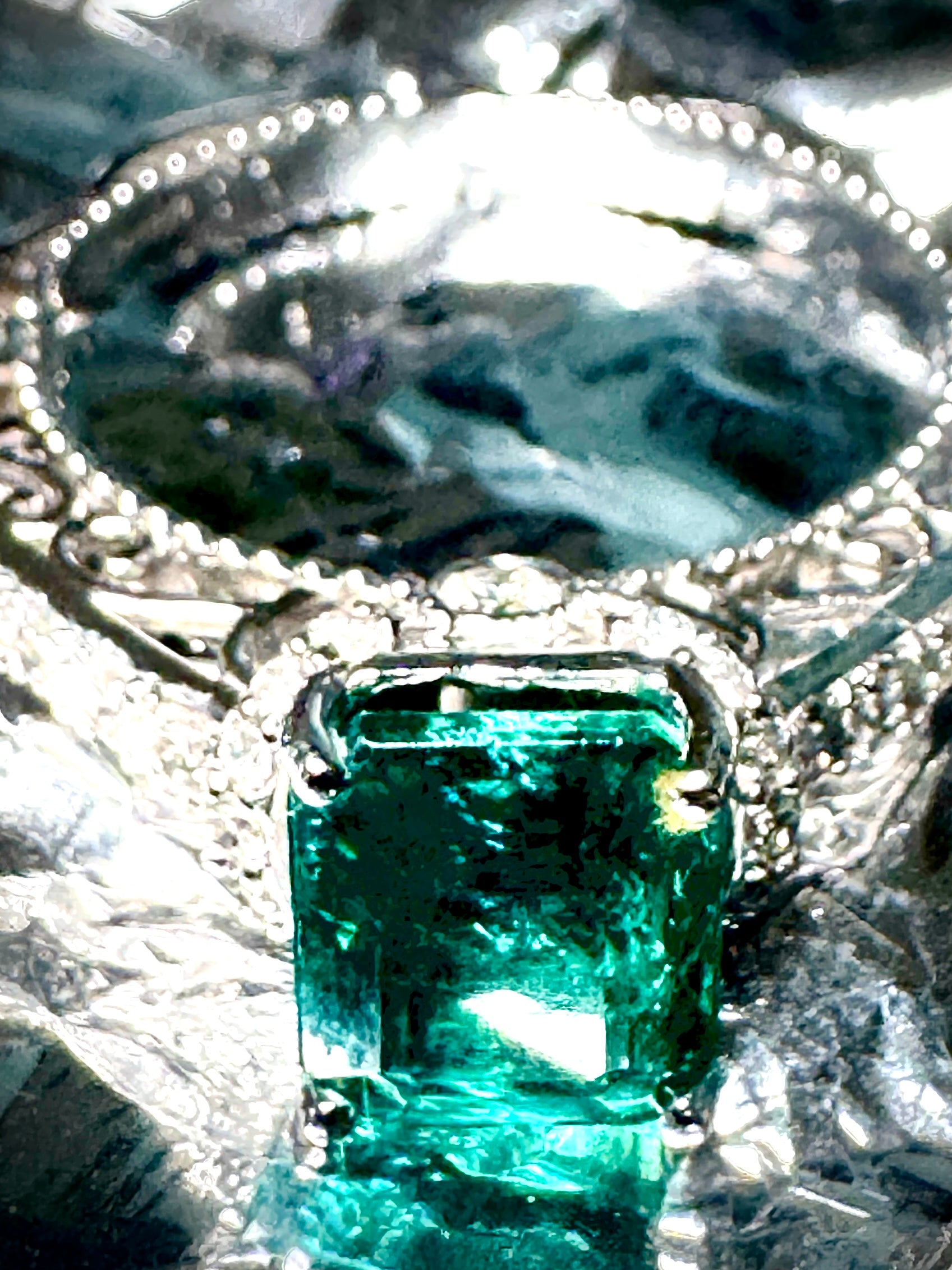 1.86ct Emerald-Cut Emerald Ring in Platinum with 0.62ct Diamond Accents – IGI Certified