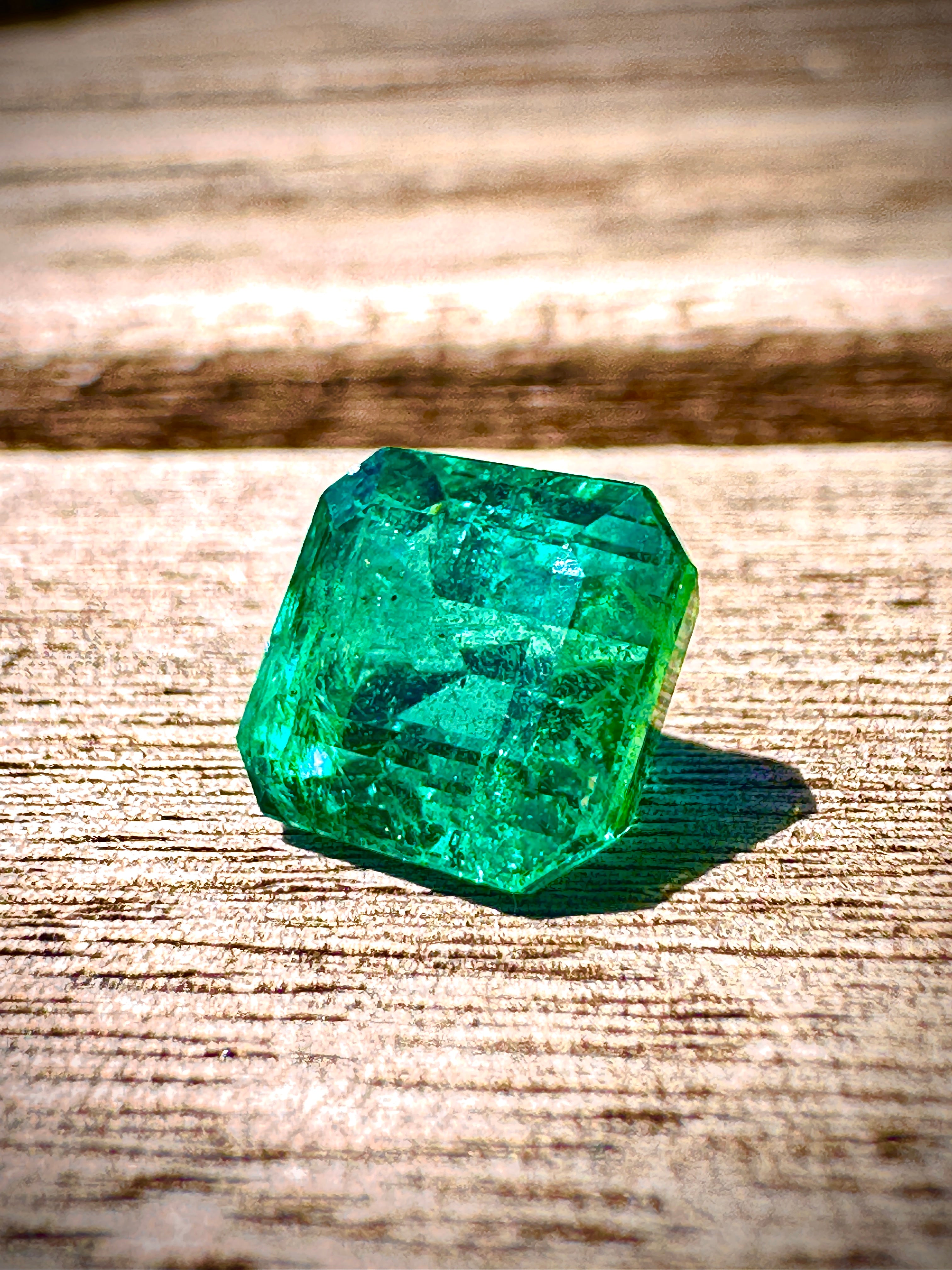 4.49 Ct Natural Emerald (IGI Certified) – Zambia Origin, Emerald Cut Vivid Green Gemstone