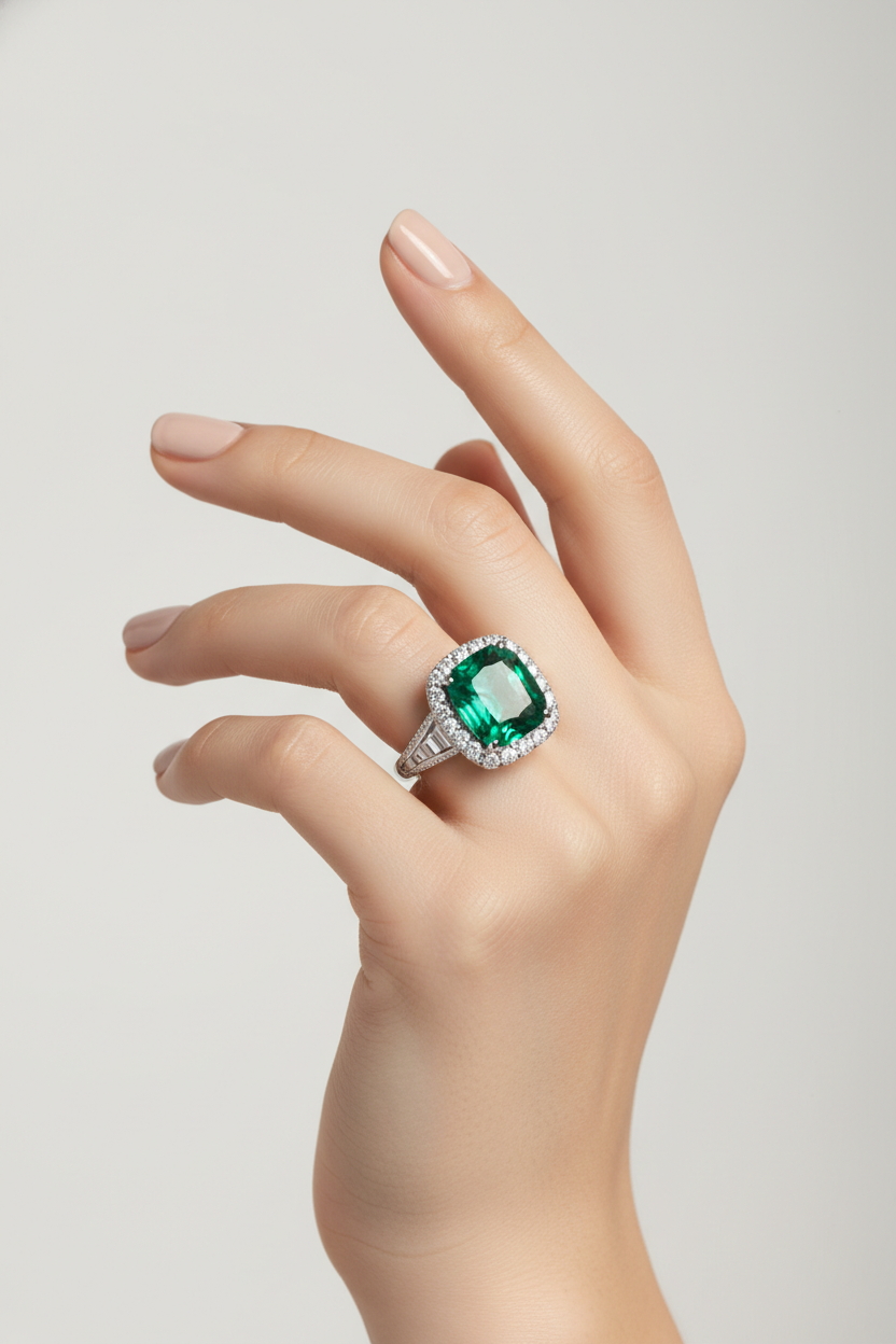 same image in the media right now but with emerald ring on her